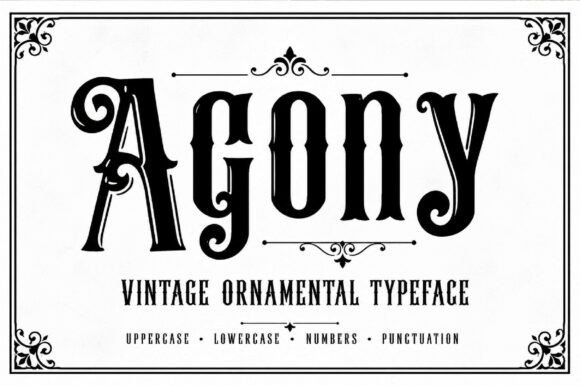 Agony Font: Gothic Elegance for Editorial Design