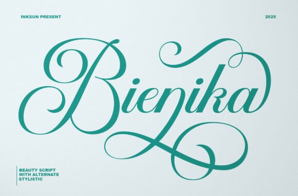 Bienika: A Script Handwritten Font for Web Design