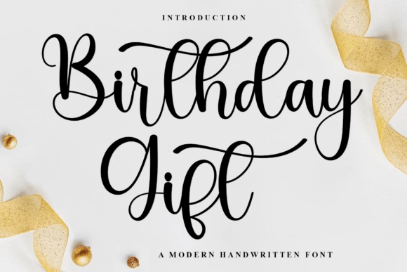 Birthday Gift Font for Festive Campaigns