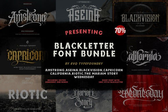 Blackletter Bundle Font for Web Design