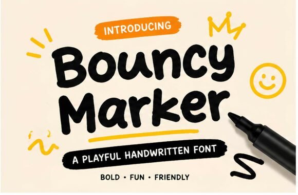Bouncy Marker Font for Creative Brands