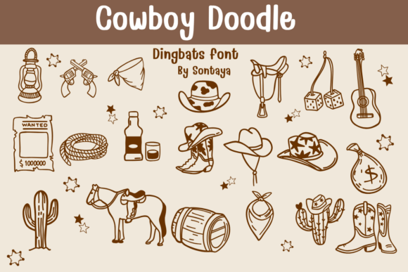 Cowboy Doodle Font