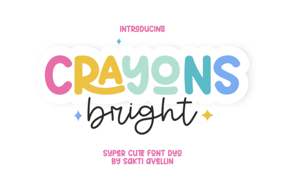 Crayons Bright Font for Business Branding