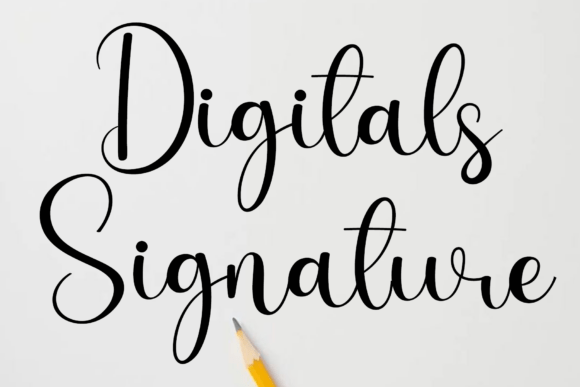 Digitals Signature Font