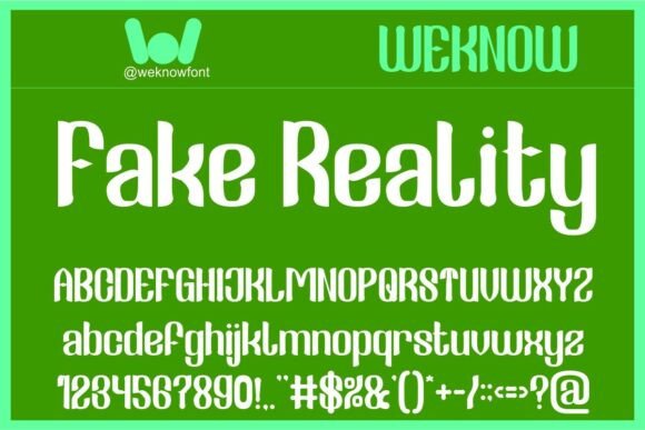 Fake Reality Font for Creative Projects