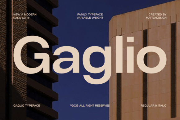 Gaglio Font: Modern Sans Serif