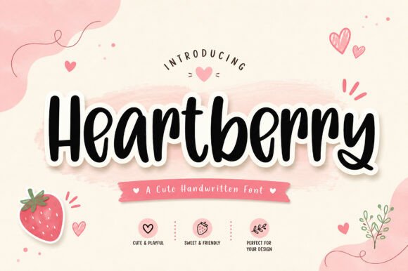 Heartberry Font: Sweet Script for Creative Projects