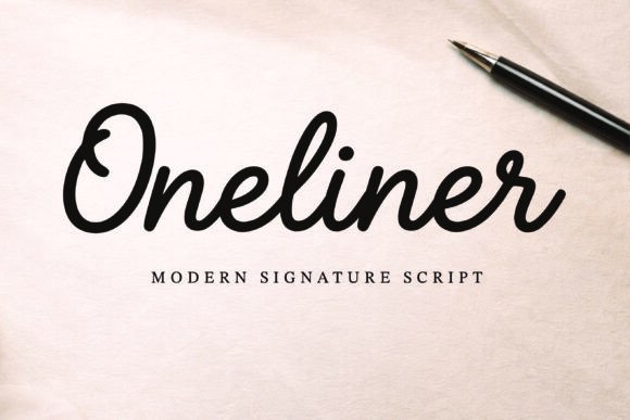 Oneliner Font: Elegant Script for Editorial Design