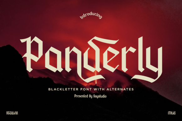 Panderly Font: Bold Blackletter for Dark Aesthetics
