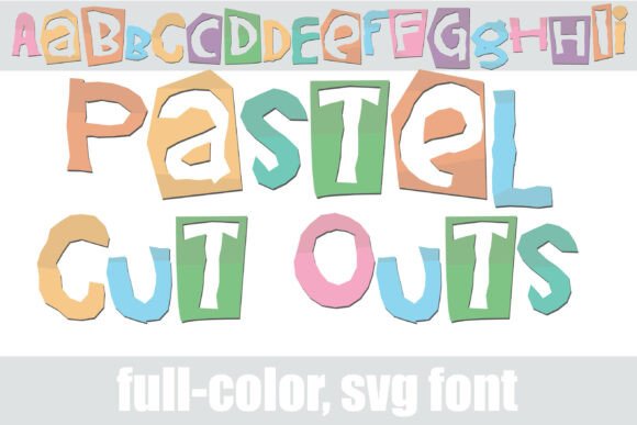 Pastel Cut Outs Font