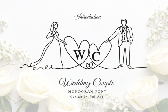 Wedding Couple Monogram Font