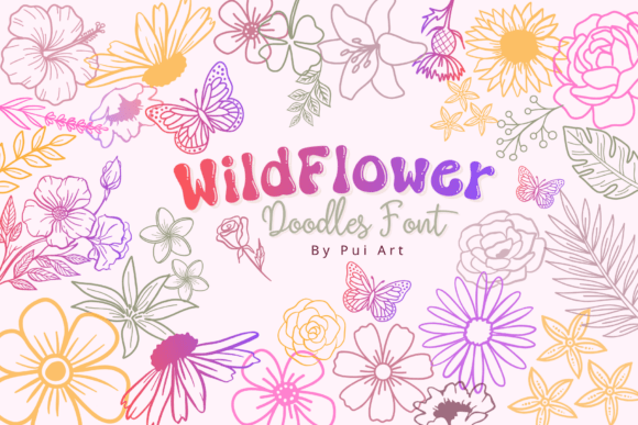 Wildflower Doodles Font for Creative Projects